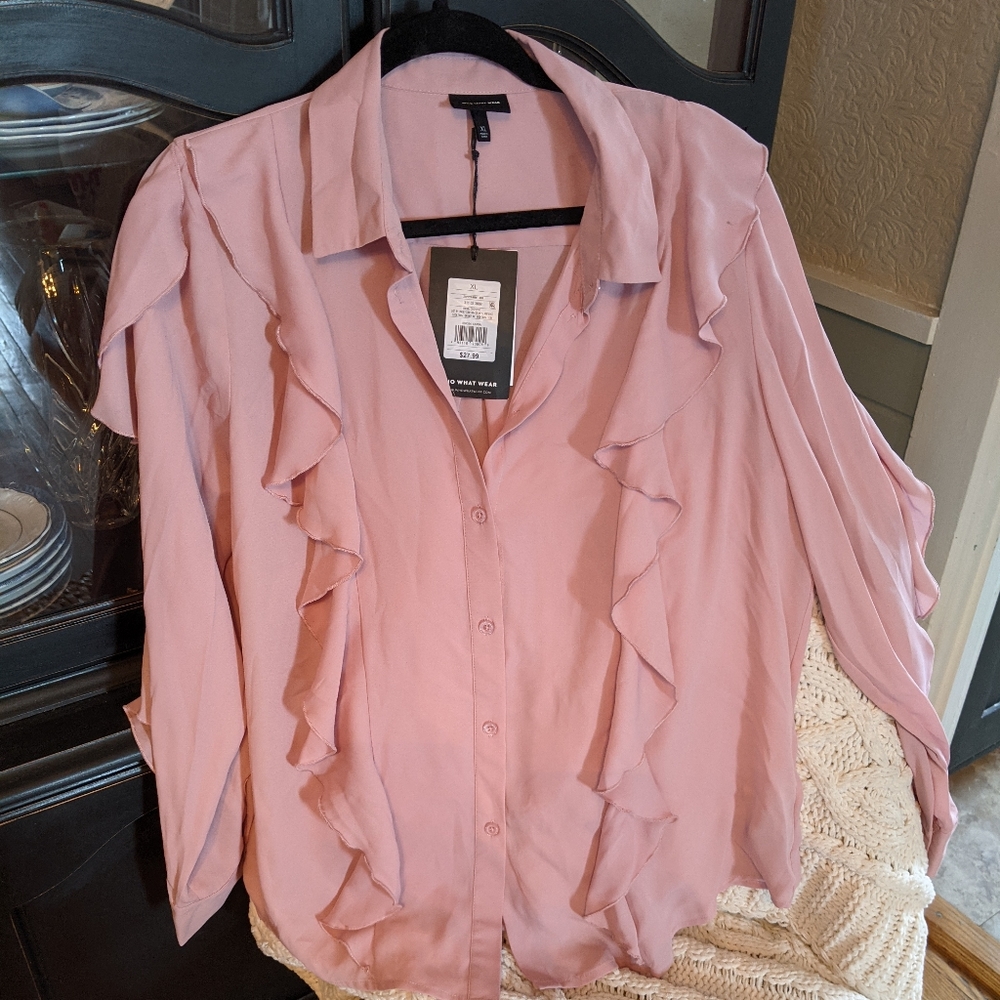 Who What Wear Ruffle Blouse
